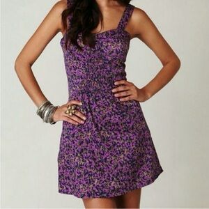 Free people women's poppy purple skater dress size S